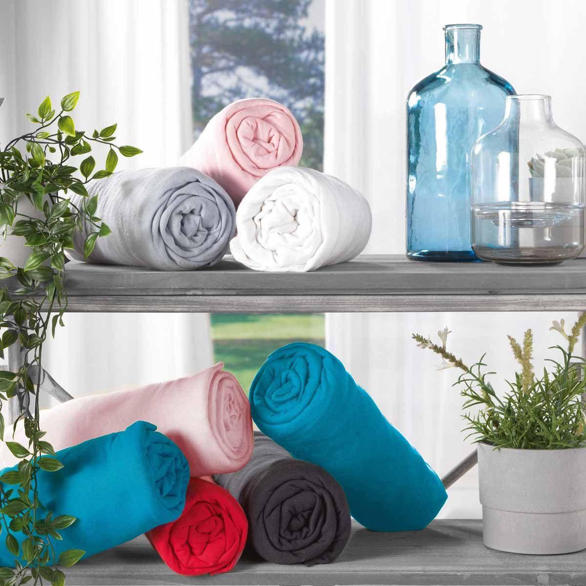 Voir la diapositive 4 : Douceur d'Intérieur Drap housse  jersy  140x190cm blanc
