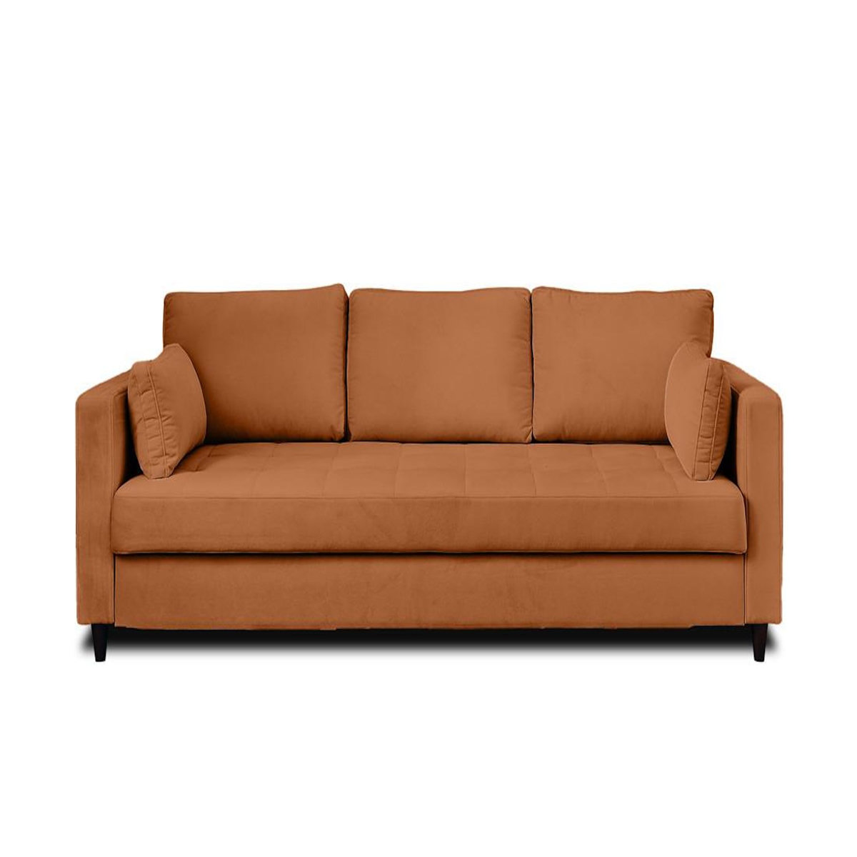 LISA DESIGN Anna - canapé droit 3 places convertible avec poche en velours