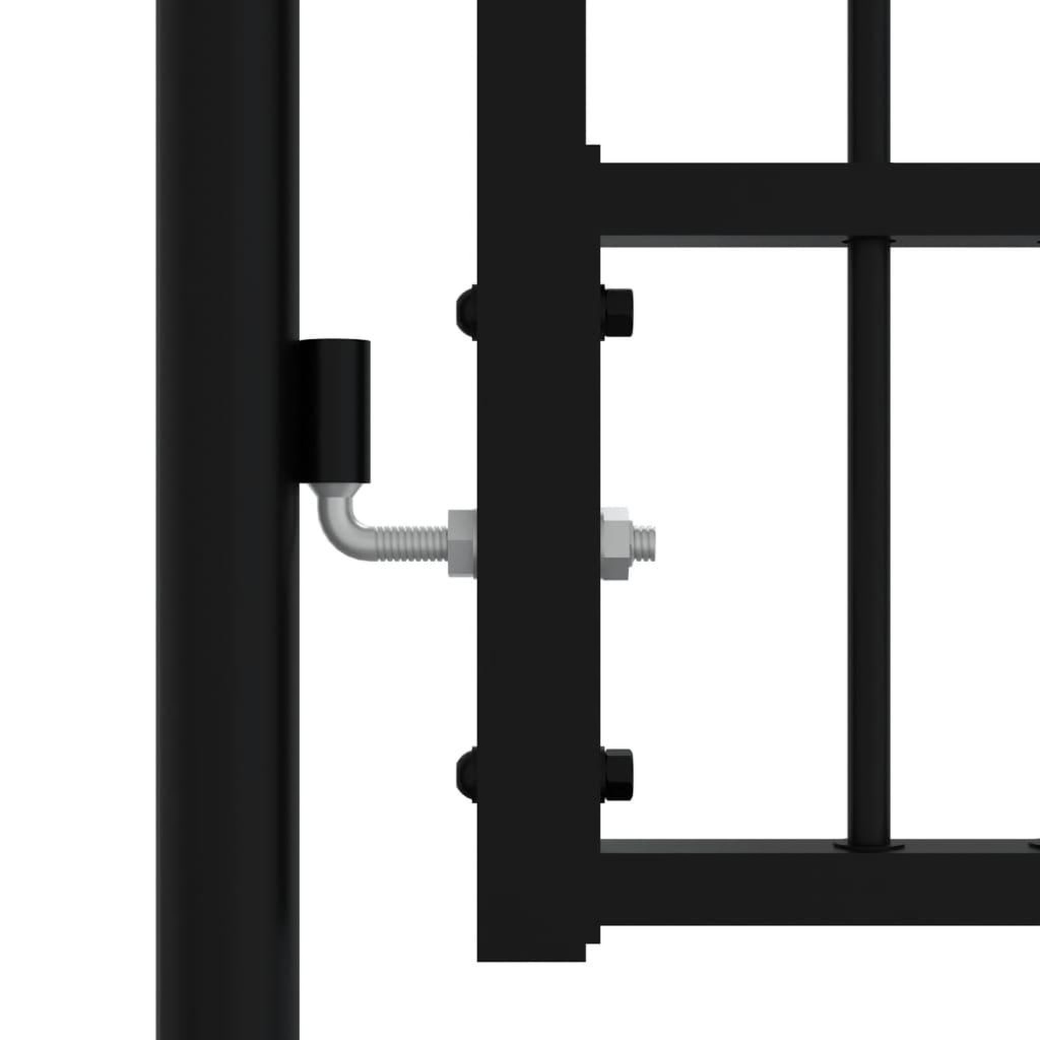 Voir la diapositive 4 : VIDAXL Portail et sommet de lance Noir 103x120 cm Acier enduit poudre
