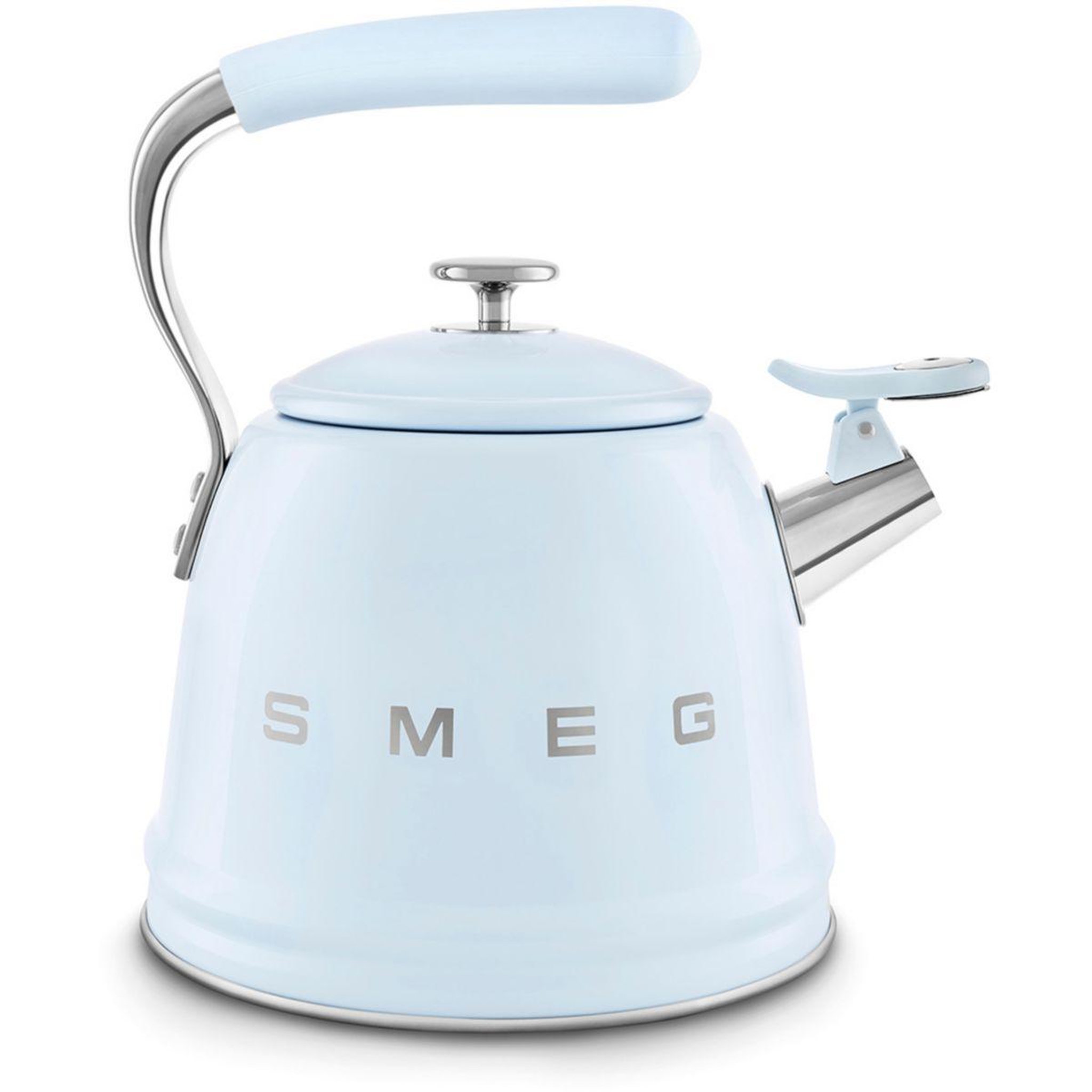 Voir la diapositive 3 : SMEG Bouilloire sifflante 2.3l bleu pastel