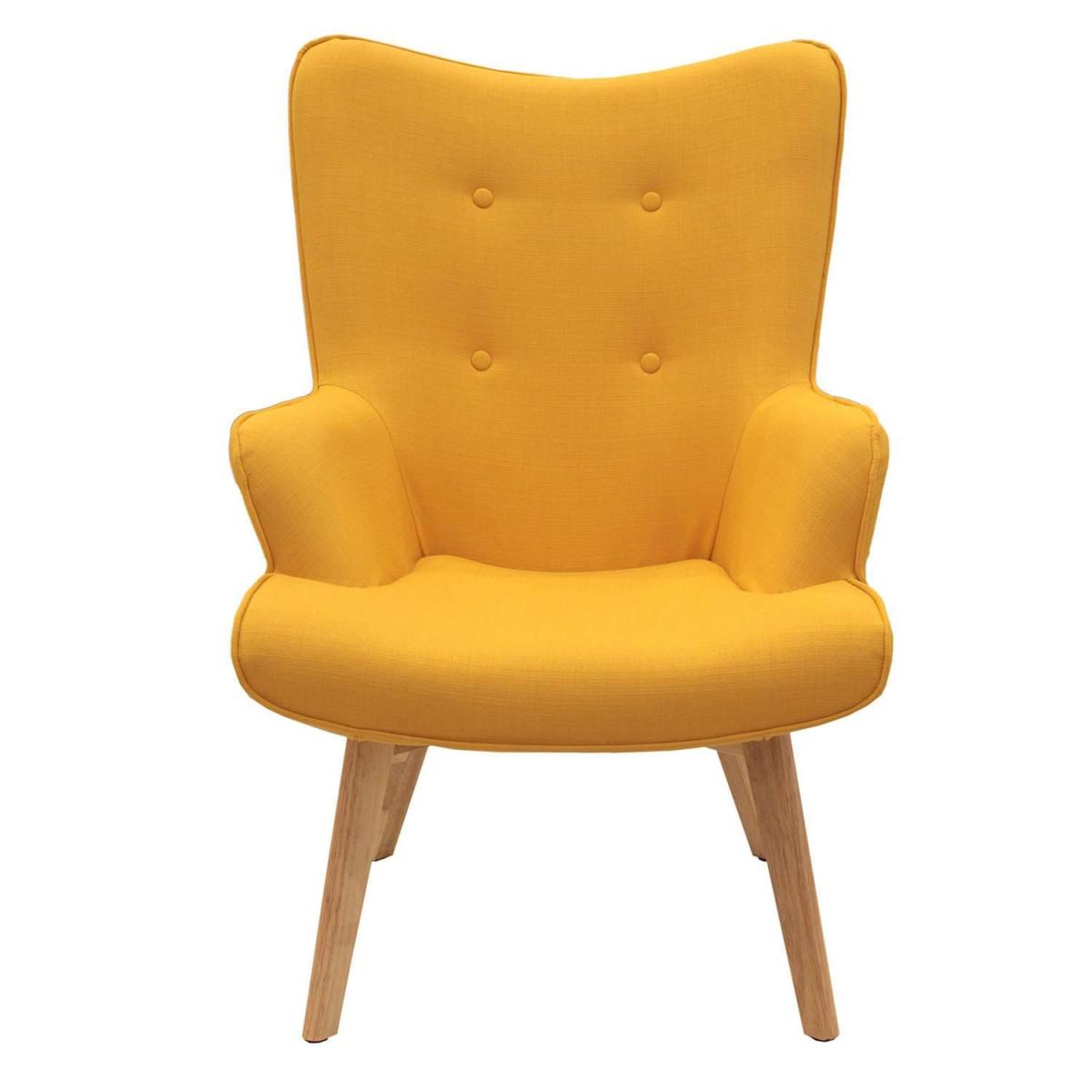 Voir la diapositive 2 : The Home Deco Factory Fauteuil Design  Helsinki  100cm Jaune