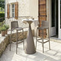Voir la diapositive 2 : Habitat et Jardin Table et chaises hautes de jardin bistrot empilables  Néora  - 2 places - Taupe