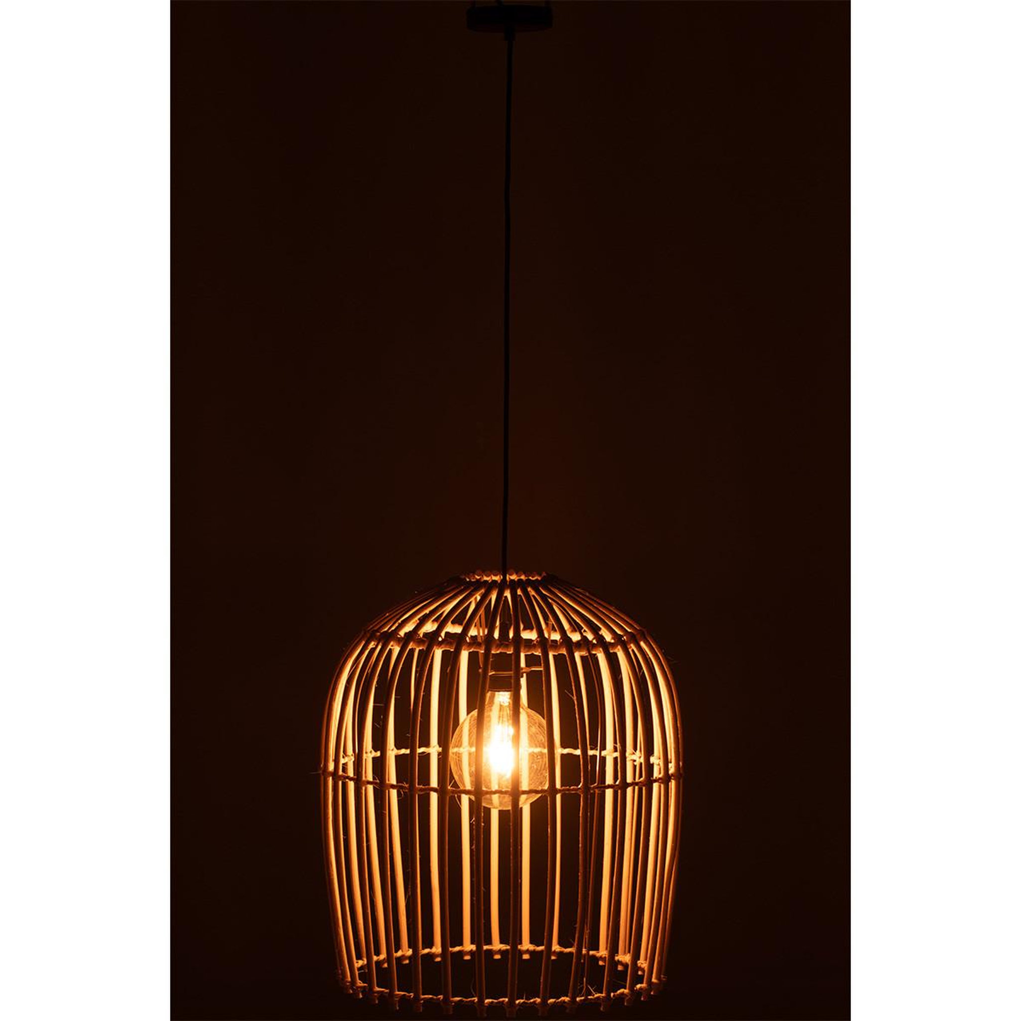 Voir la diapositive 3 : J-LINE Lampe Suspension en Rotin  Wie  48cm Naturel