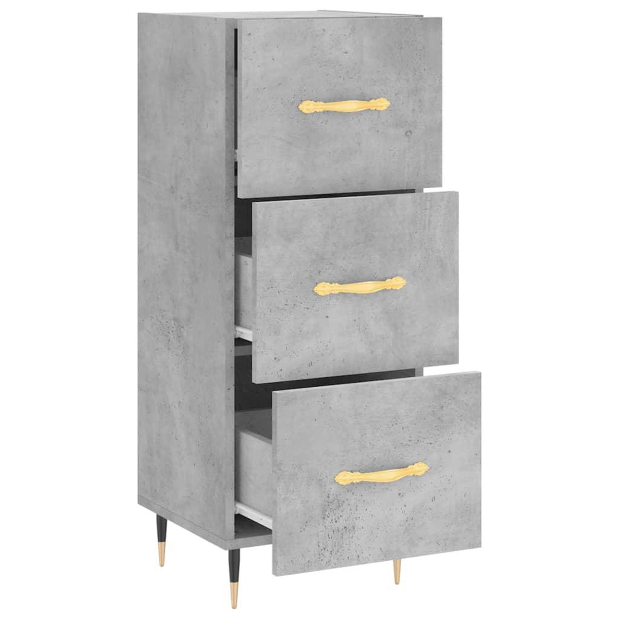 Voir la diapositive 5 : VIDAXL Buffet Gris beton 34,5x34x90 cm Bois d'ingenierie