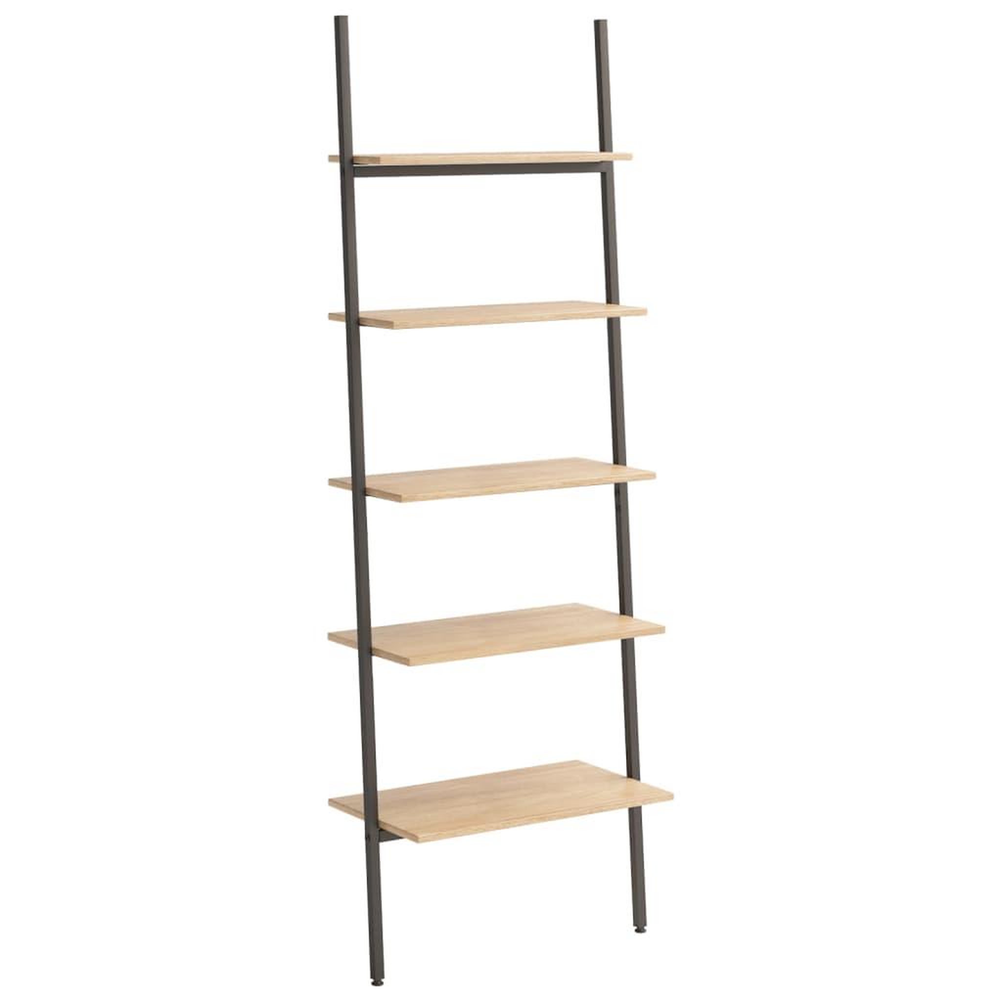 Voir la diapositive 2 : VIDAXL Etagere inclinee a 5 niveaux Marron clair et noir 64x34x185,5cm