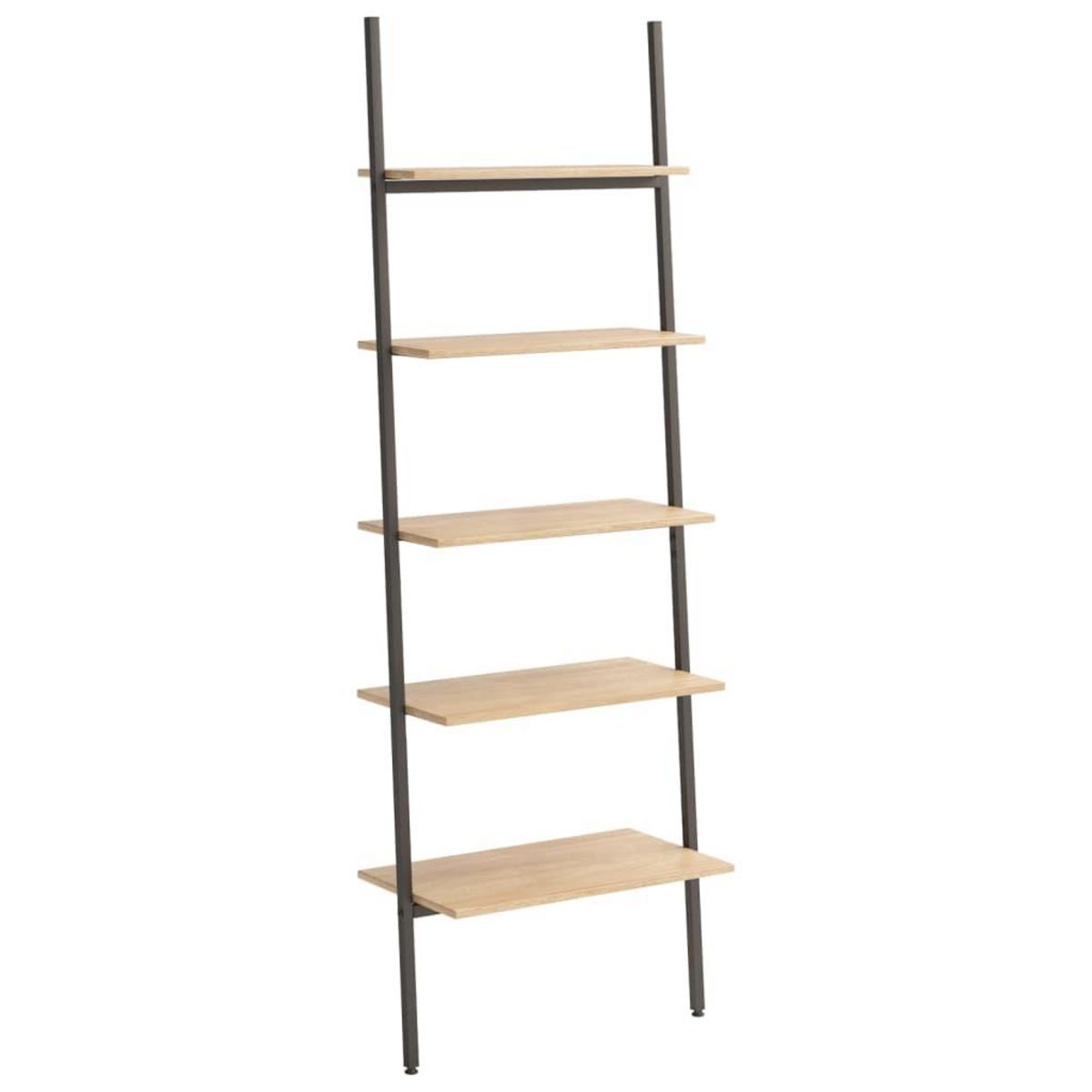 VIDAXL Etagere inclinee a 5 niveaux Marron clair et noir 64x34x185,5cm