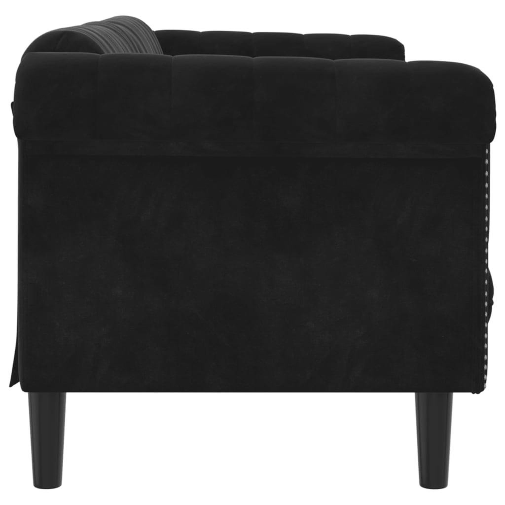 Voir la diapositive 5 : VIDAXL Canape a 3 places noir velours