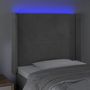 Voir la diapositive 4 : VIDAXL Tete de lit a LED Gris clair 93x16x118/128 cm Velours