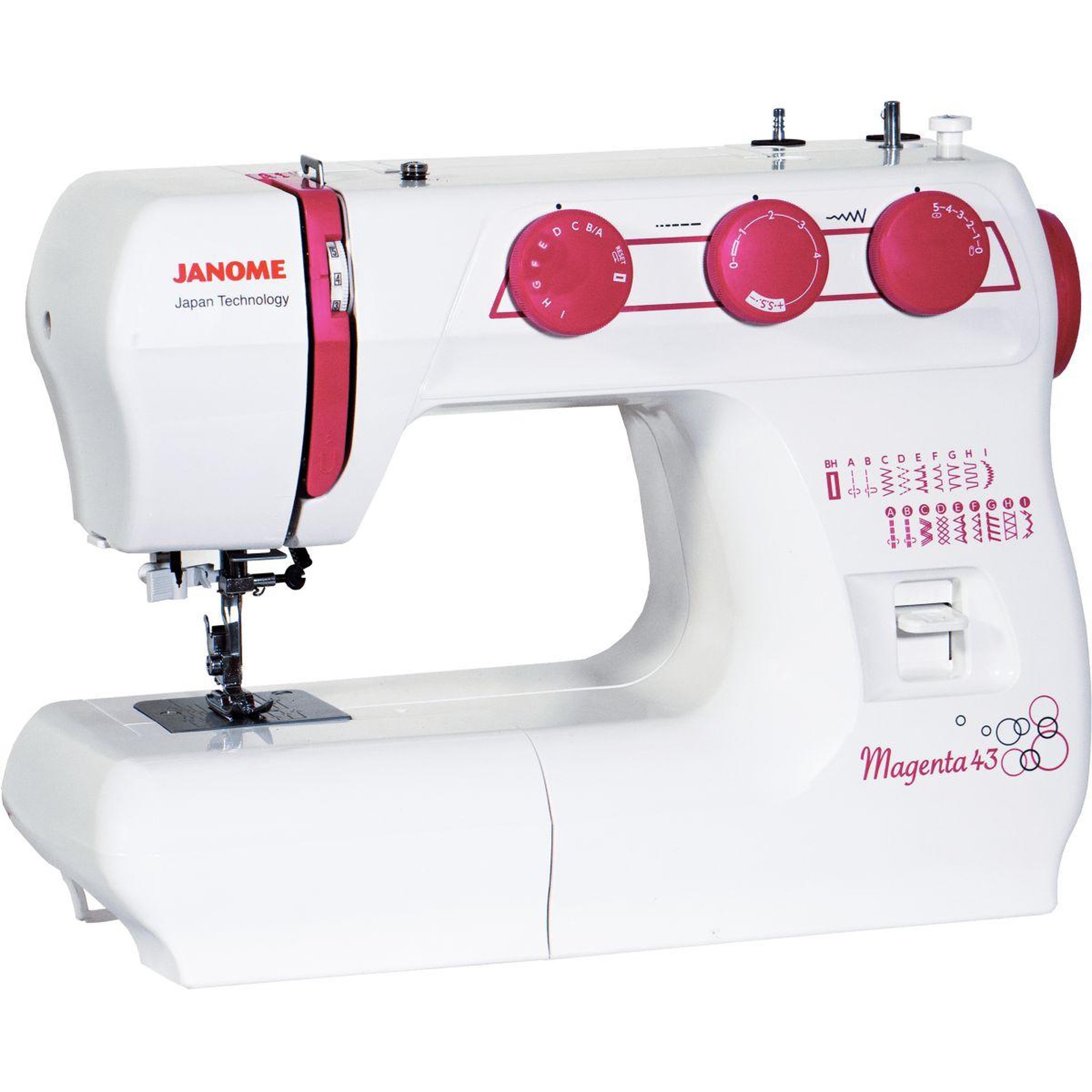 Voir la diapositive 3 : Janome Machine à coudre Magenta 43