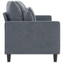 Voir la diapositive 4 : VIDAXL Canape a 3 places Gris fonce 180 cm Velours