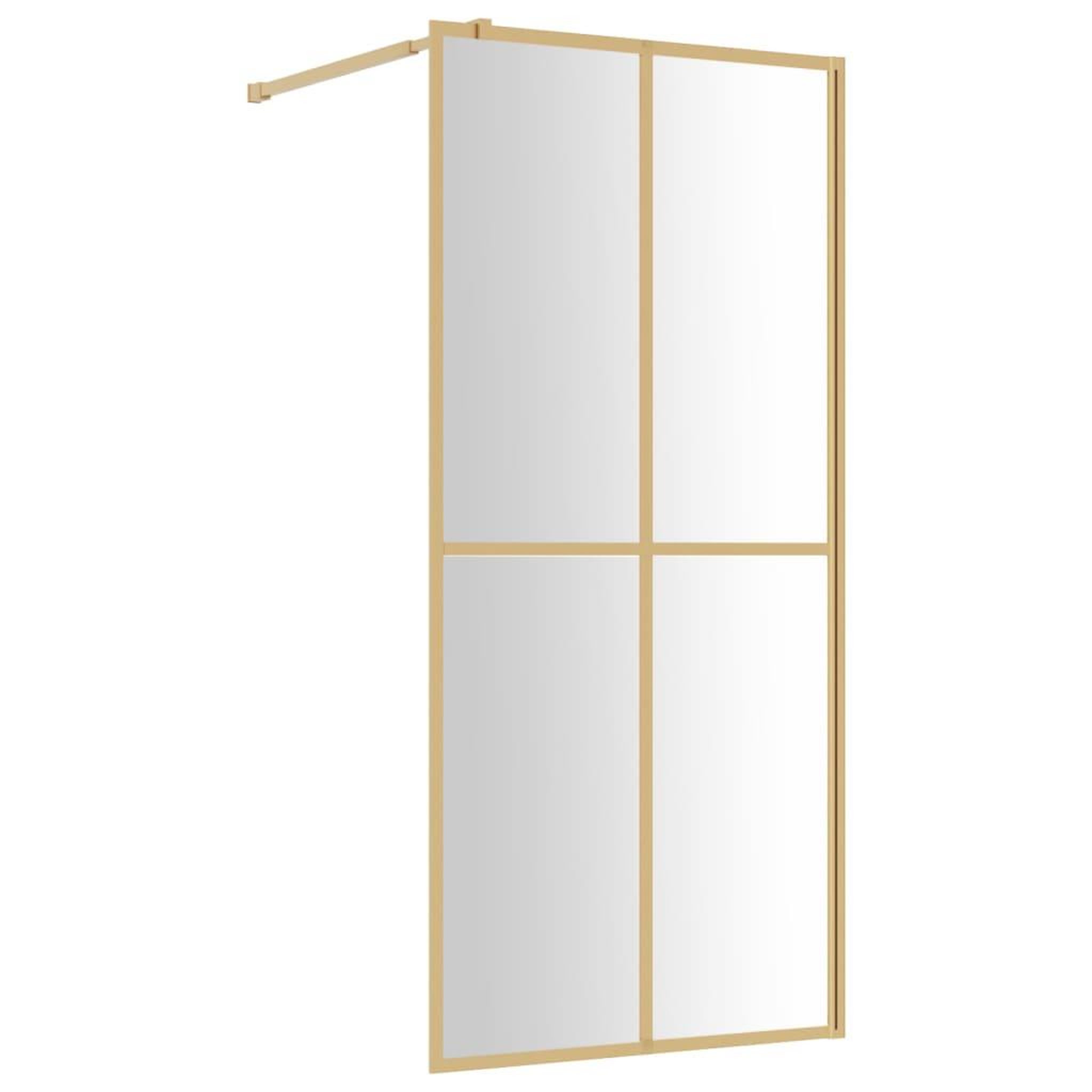 Voir la diapositive 2 : VIDAXL Paroi de douche avec verre ESG transparent dore 100x195 cm