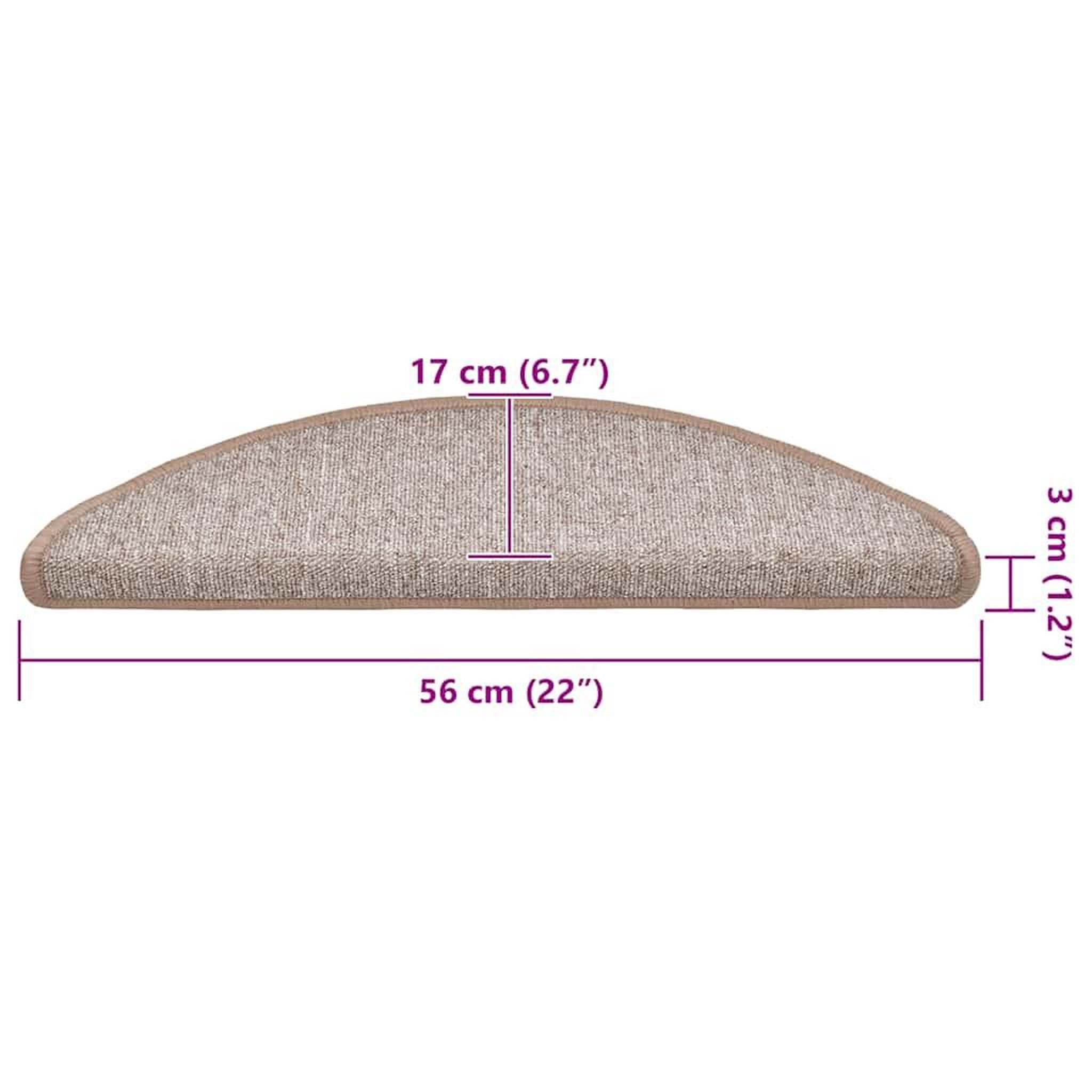 Voir la diapositive 6 : VIDAXL Tapis d'escalier 20 pcs marron 56x17x3 cm
