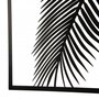 MACABANE THEODORE - Décoration murale rectangulaire 74x100cm métal noir feuilles palmier