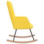 Voir la diapositive 3 : VIDAXL Chaise a bascule Jaune moutarde Tissu