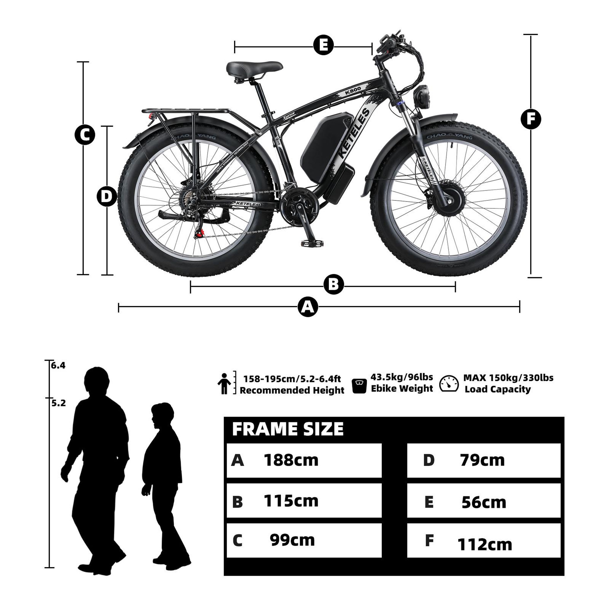 Voir la diapositive 5 : KETELES Vtt électrique keteles k800 à double moteur