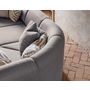 Voir la diapositive 3 : BEST MOBILIER Siena - canapé d'angle droit - 5 places - en tissu