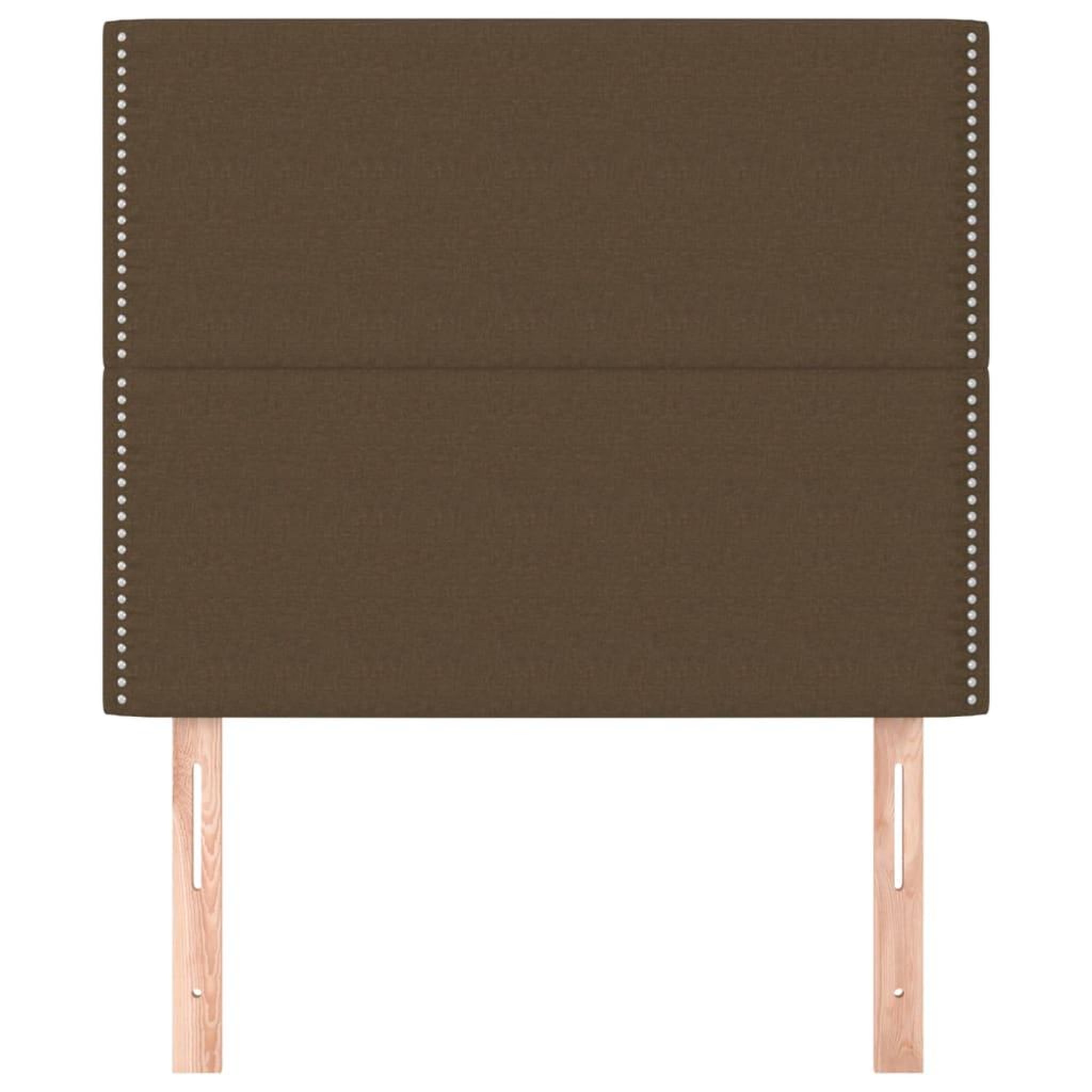 Voir la diapositive 3 : VIDAXL Tetes de lit 2 pcs Marron Fonce 100x5x78/88 cm Tissu