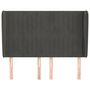 Voir la diapositive 3 : VIDAXL Tete de lit avec oreilles Gris fonce 147x23x118/128 cm Velours