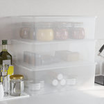 VIDAXL Boîtes de rangement en plastique 3 pcs 25 L empilables