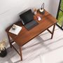 Voir la diapositive 4 : IDIMEX Bureau RODRIGO H 76 cm avec 2 tiroirs en bois massif