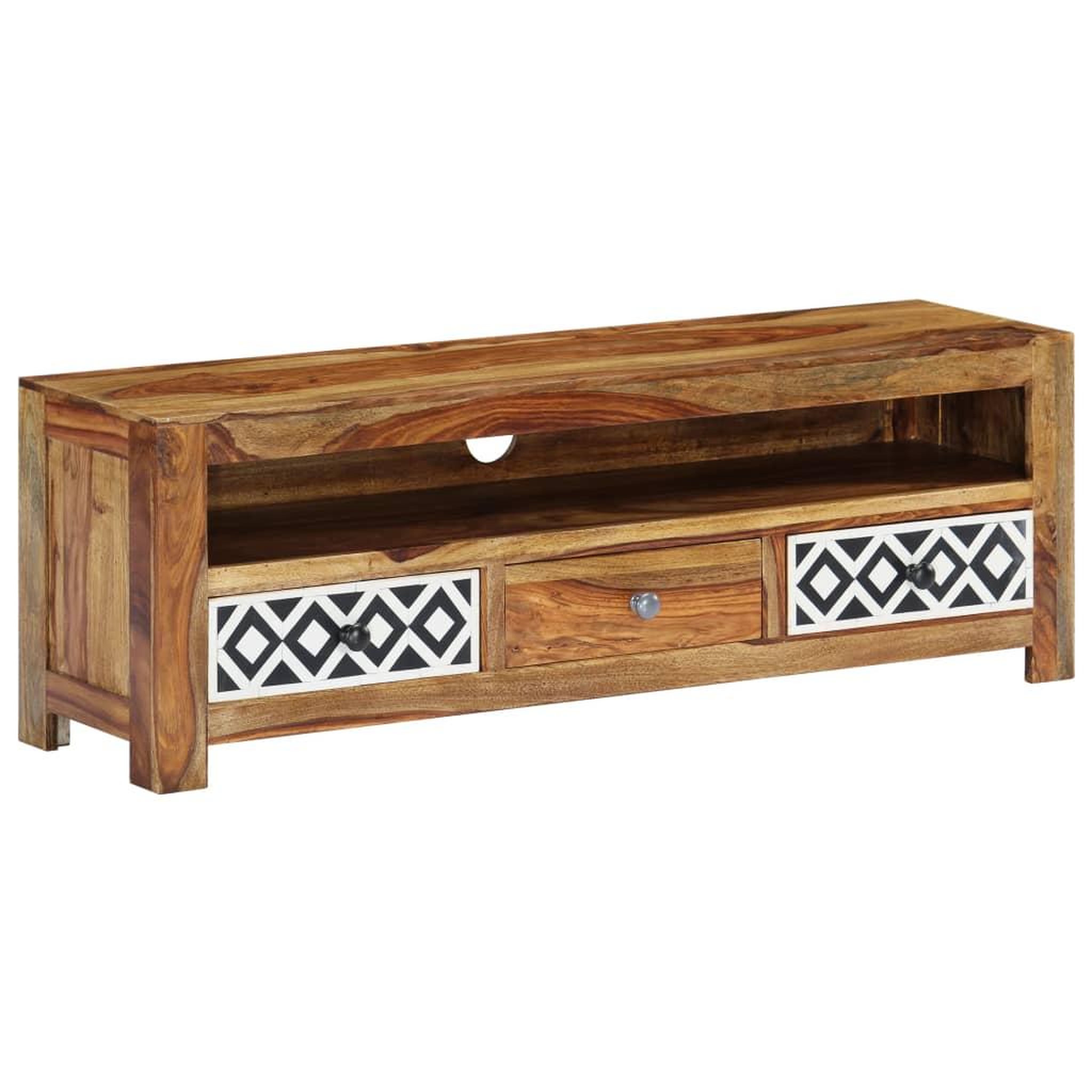 Voir la diapositive 2 : VIDAXL Meuble tv 120x30x40 cm bois de sesham solide
