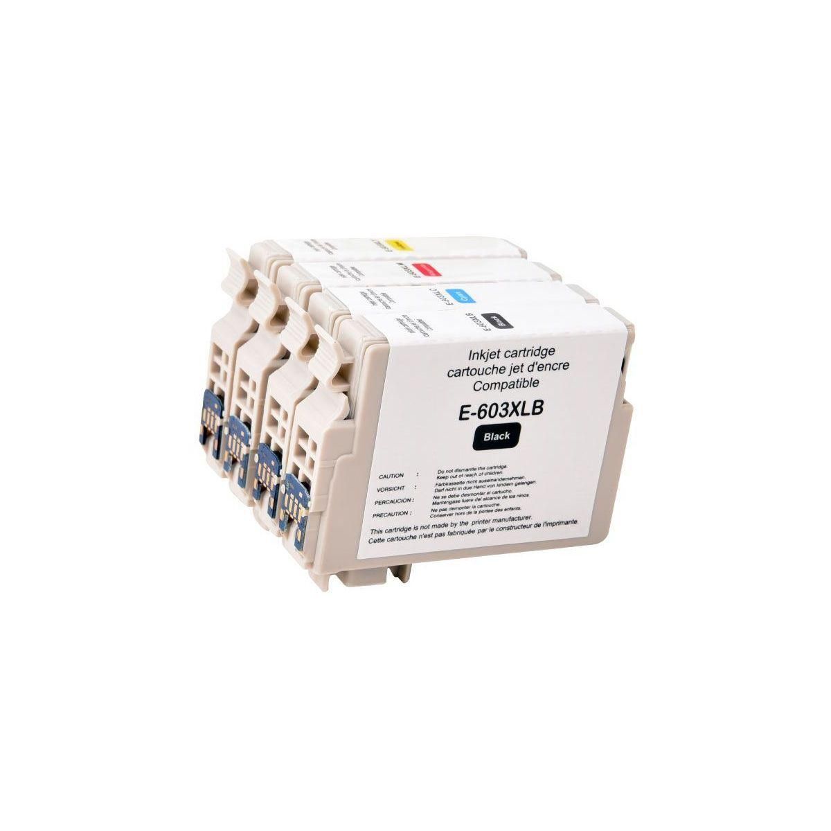 ESSENTIEL B Cartouche d'encre Pack Compatible E603 (Noir + 3 Couleurs)