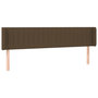 Voir la diapositive 3 : VIDAXL Tete de lit a LED Marron fonce 183x16x78/88 cm Tissu