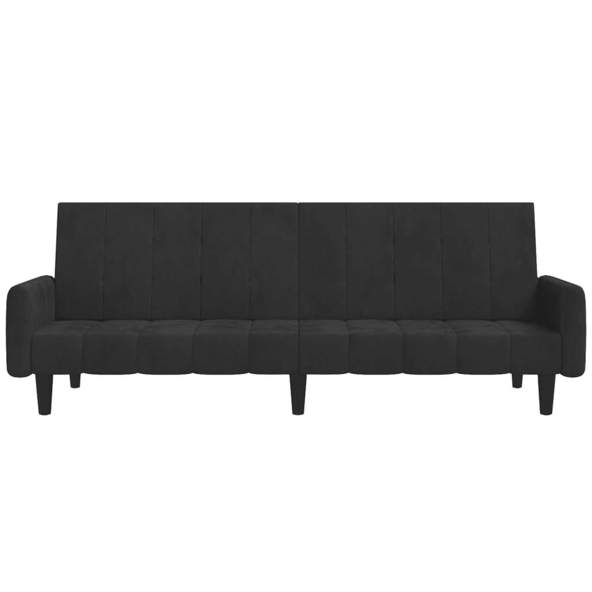 Voir la diapositive 5 : VIDAXL Canape-lit 2 places noir velours