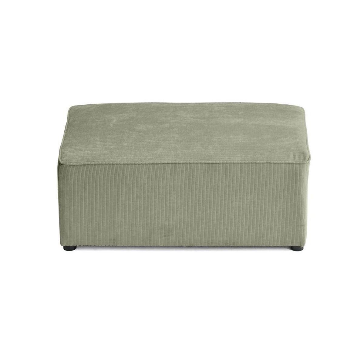 BEST MOBILIER Topaze - pouf - en velours côtelé plat