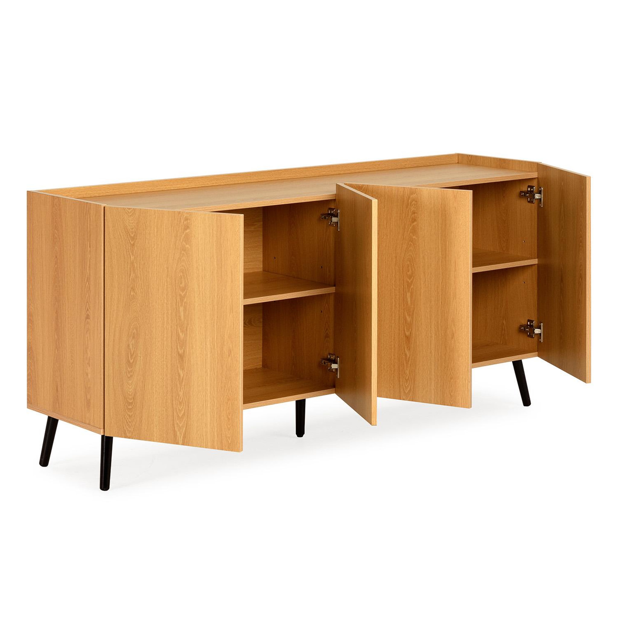 Voir la diapositive 3 : VS VENTA-STOCK Buffet Siren 4 portes Couleur Chêne