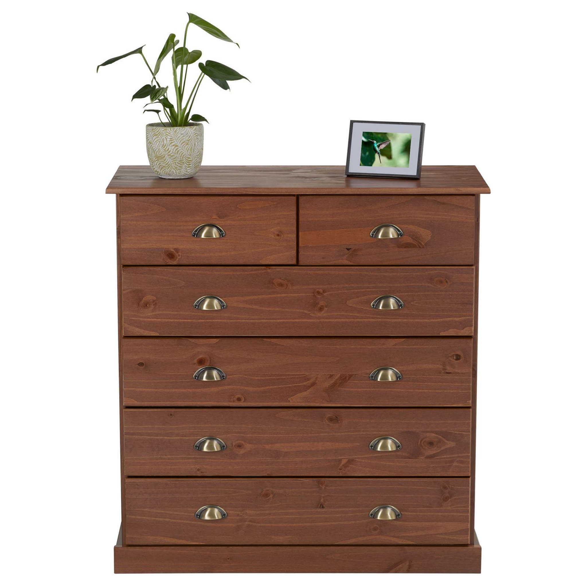 Voir la diapositive 4 : IDIMEX Commode PARIS en pin massif, 6 tiroirs