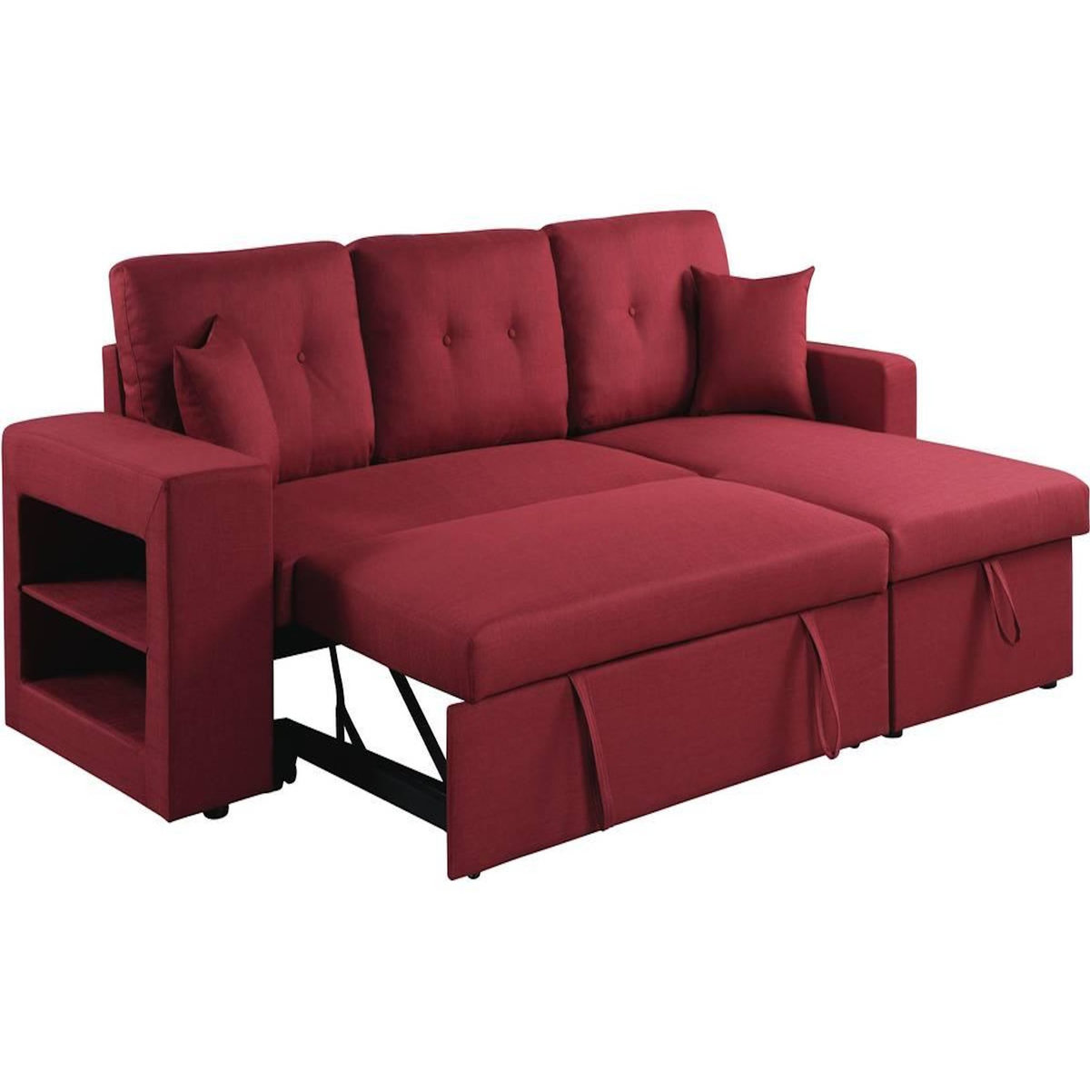 Habitat et Jardin Canapé d'angle convertible/réversible  Axel  - 3 places - Rouge