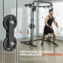 Voir la diapositive 6 : HOMCOM Station de musculation double polie barre de traction et barre longue musculation acier noir