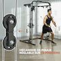 Voir la diapositive 6 : HOMCOM Station de musculation double polie barre de traction et barre longue musculation acier noir