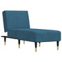 Voir la diapositive 2 : VIDAXL Chaise longue bleu velours