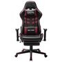 Voir la diapositive 2 : VIDAXL Chaise de jeu avec repose-pied Noir et bordeaux Cuir artificiel