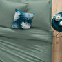 Voir la diapositive 3 : ATMOSPHERA Drap housse 2 personnes - 100% Coton - 140 x 190 cm - Celadon