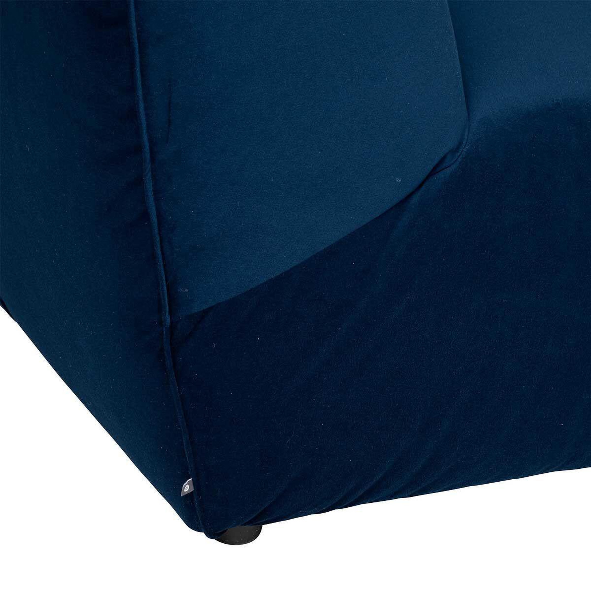 Voir la diapositive 2 : ATMOSPHERA Module chauffeuse en velours  kiona  99cm bleu
