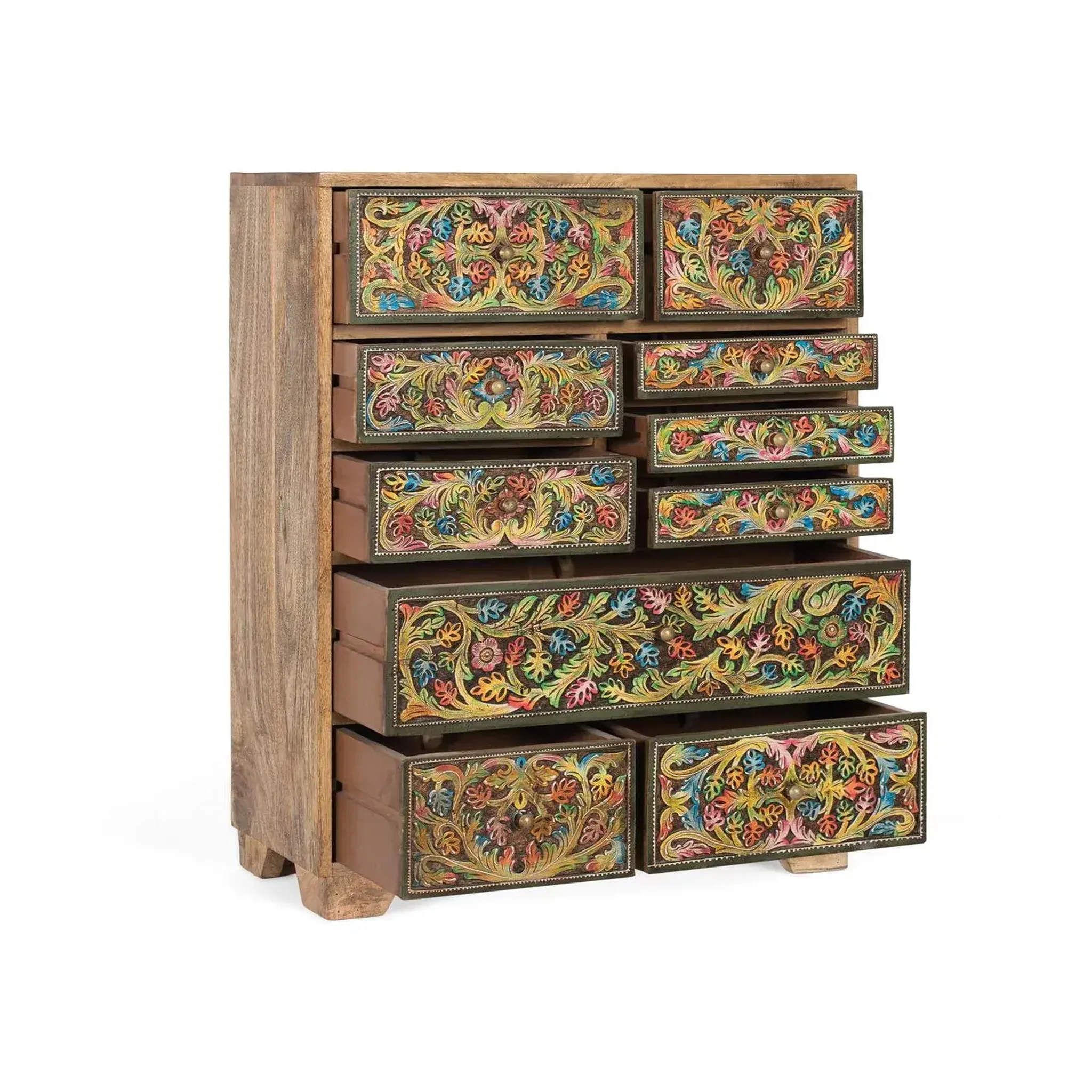 Voir la diapositive 2 : GINER Y COLOMER SL Commode en bois de manguier 70 cm style ethnique