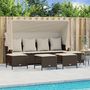 Voir la diapositive 1 : VIDAXL Salon de jardin avec coussins 5 pcs marron resine tressee