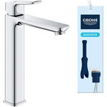 Grohe Mitigeur de lavabo - GROHE DICE - Taille XL - Corps lisse sans vidage - Chrome