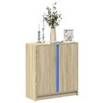 VIDAXL Buffet avec LED chene sonoma 77x34x85 cm bois d'ingenierie