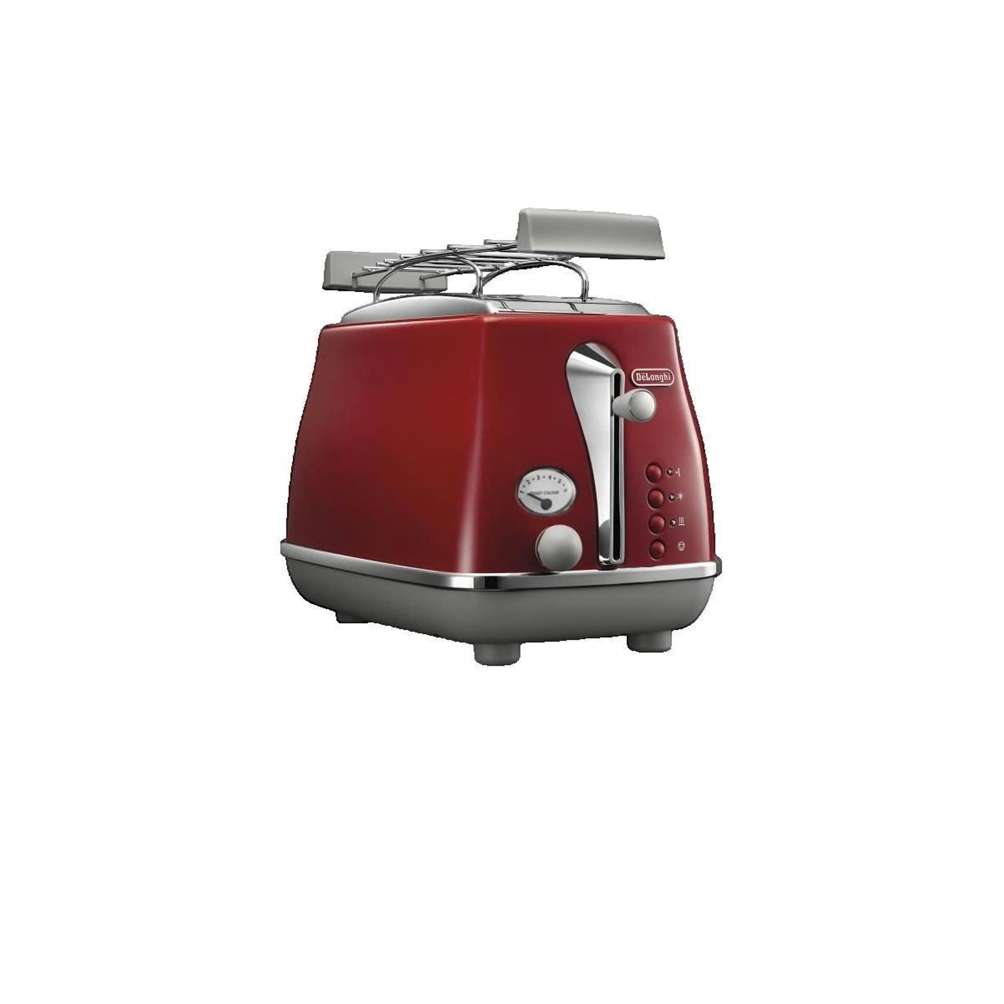 Voir la diapositive 2 : DELONGHI Grille pain DeLonghi ICONA CAPITALS rouge