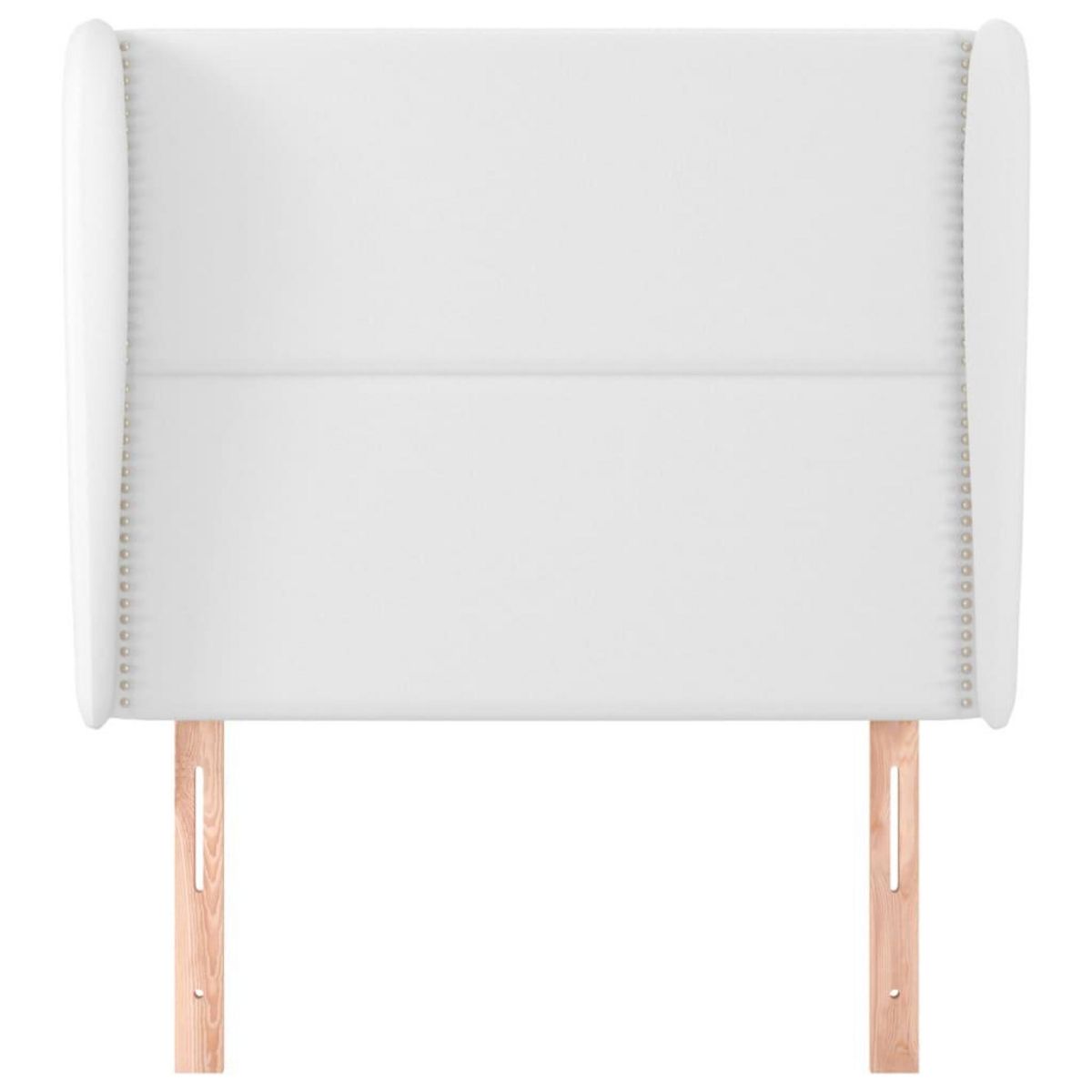 VIDAXL Tete de lit avec oreilles Blanc 103x23x118/128 cm Similicuir