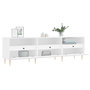 Voir la diapositive 4 : VIDAXL Meuble TV blanc 150x30x44,5 cm bois d'ingenierie