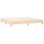 Voir la diapositive 5 : VIDAXL Sommier a lattes de lit et matelas et LED Creme 200x200cm Tissu