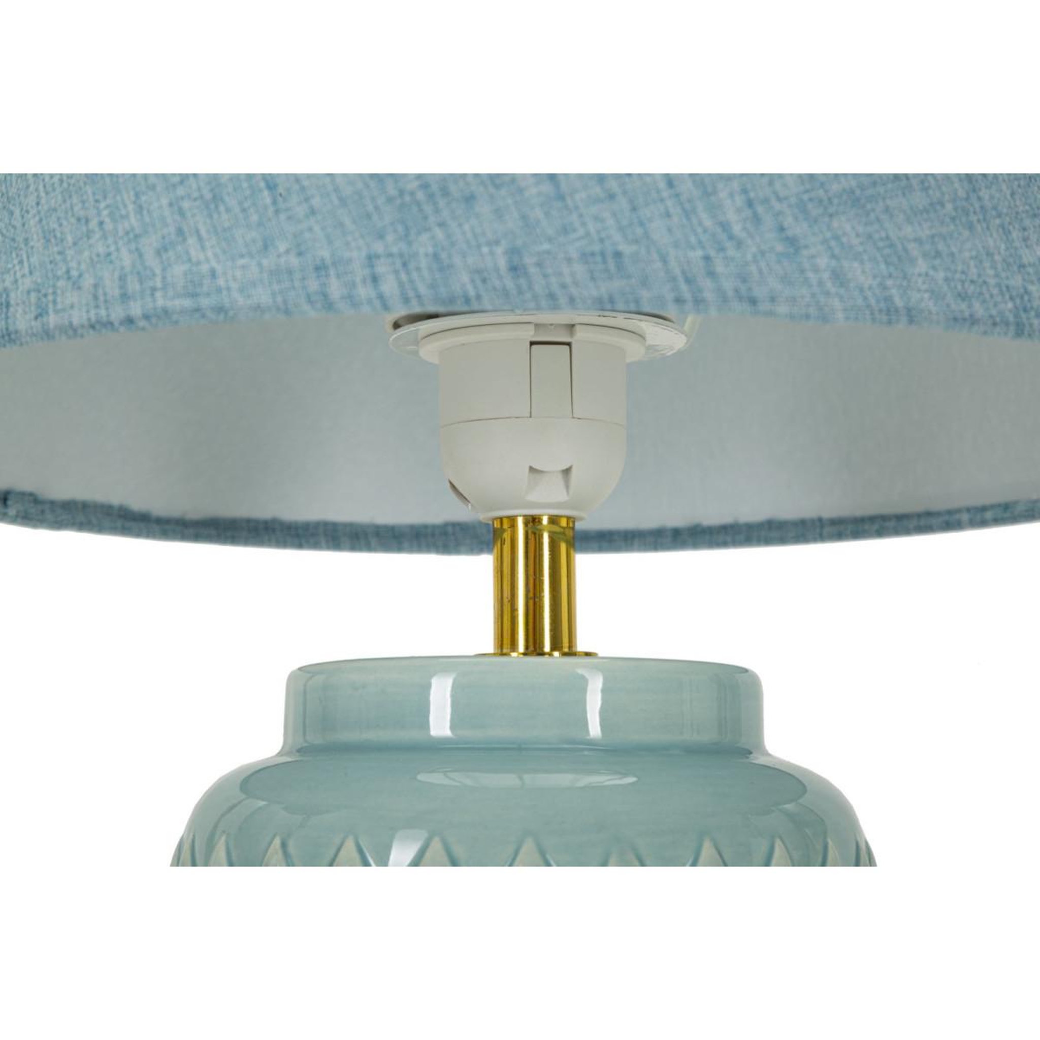 Voir la diapositive 3 : Paris Prix Lampe à poser en céramique  square  44cm turquoise