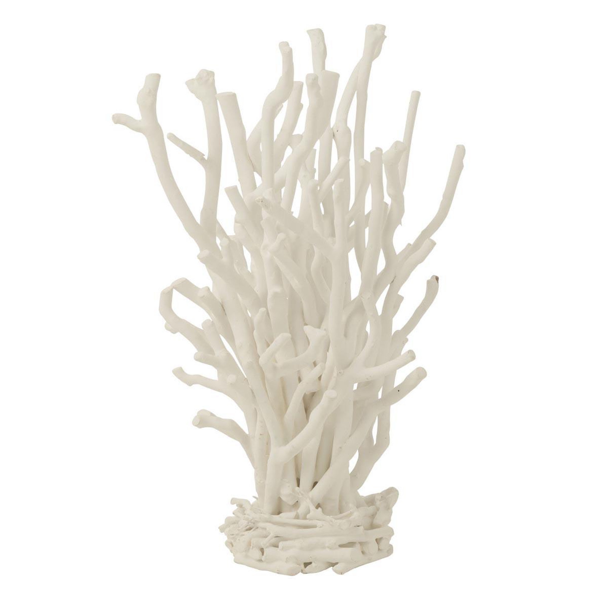 J-LINE Déco en bois  arbre à thé  50cm blanc