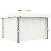 GARDENSTAR Tente de réception jardin - Acier - 6x3x2.55m - Blanc pas cher 