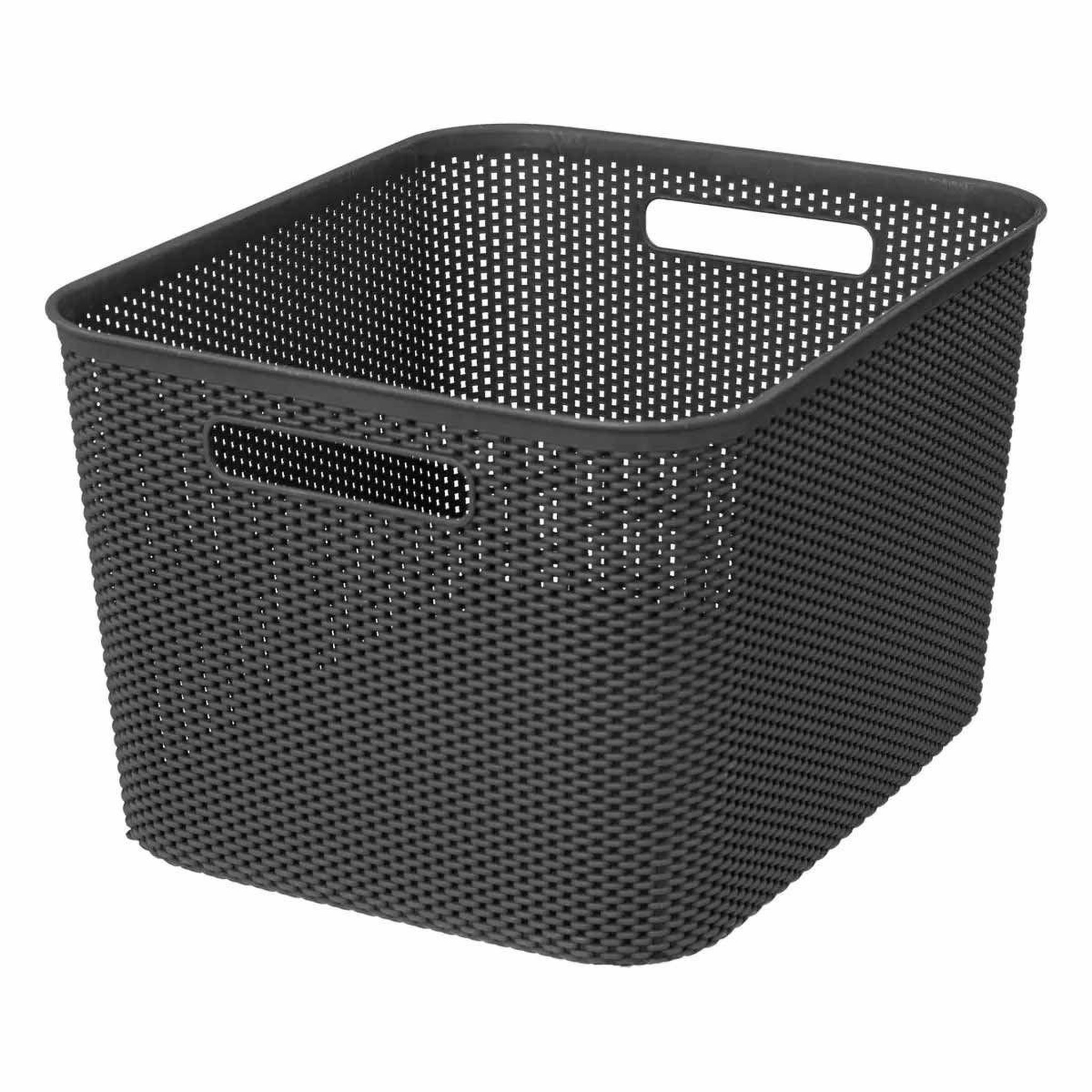 FIVE Panier de Rangement  Crochet  21cm Gris Anthracite